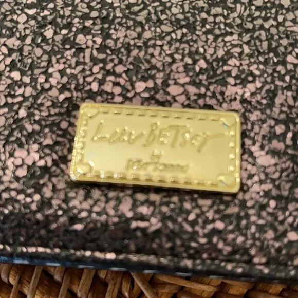 *Luv Betsey* Johnson Black Glitter Sparkle Wristlet LN - Picture 2 of 9